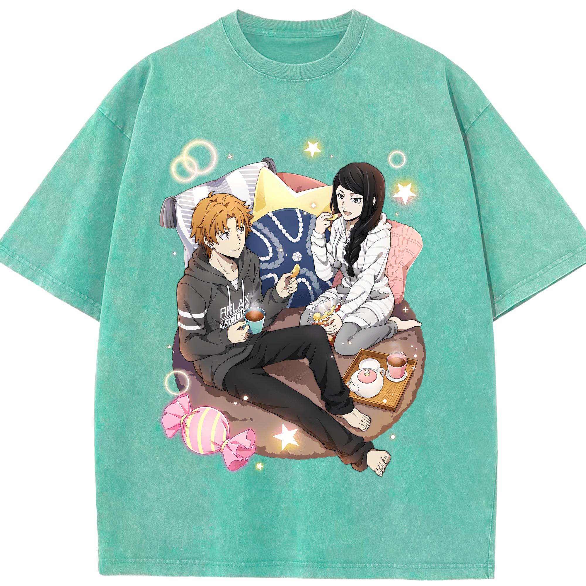 （画像用） 文豪ストレイドッグス Bungo Stray Dogs 綿100% ヴィンテージ風 半袖Tシャツ（フロントプリント）